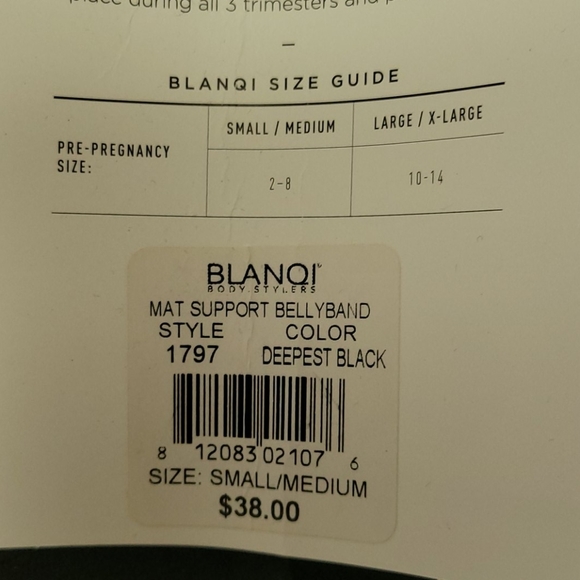 BLANQI MATERNITY BUILT-IN SUPPORT BELLYBAND S/M - Picture 8 of 9